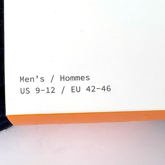 TIMBERLAND, CUSHIONED CREW SOCKS, SIX PAIRS, MEN’S BLACK WITH ORANGE LOGO - Picture 7 of 16